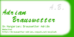 adrian brauswetter business card