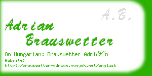 adrian brauswetter business card